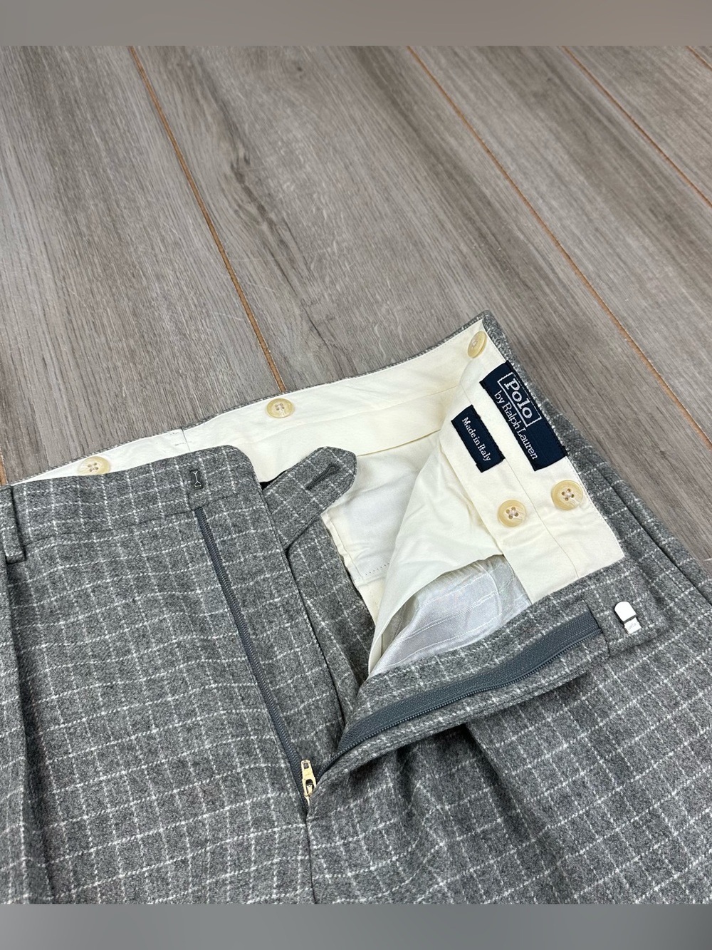 Peter Millar Crown Crafted Pants 33x30 Tailored Hemmed Fit Glen Plaid Gale Gray